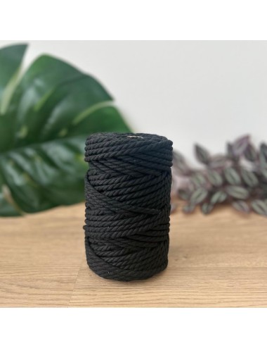 cuerda negra reciclada de algodon